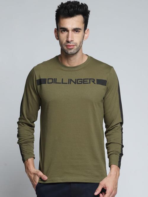 olive typographic long sleeve t-shirt - 20747208 - Very Small Image - 1