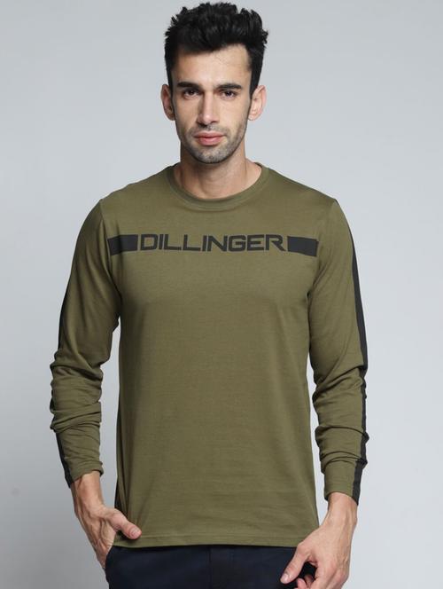 olive typographic long sleeve t-shirt - 20747216 - Very Small Image - 1