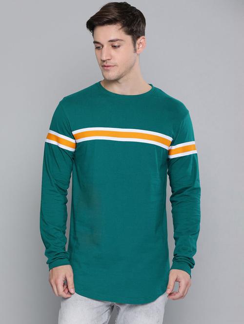teal striped long sleeve t-shirt - 20747271 - Very Small Image - 1