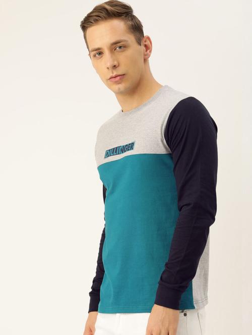 men grey round neck t-shirt - 20747334 - Very Small Image - 1