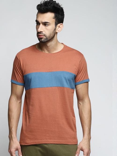 men color block short sleeve t-shirt - 20747371 - Very Small Image - 1