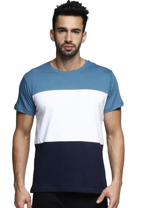 men color block short sleeve t-shirt - 20747410 - Very Small Image - 1