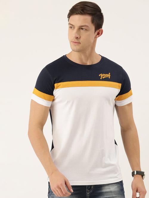 multi colored color block short sleeve t-shirt - 20747713 - Very Small Image - 1