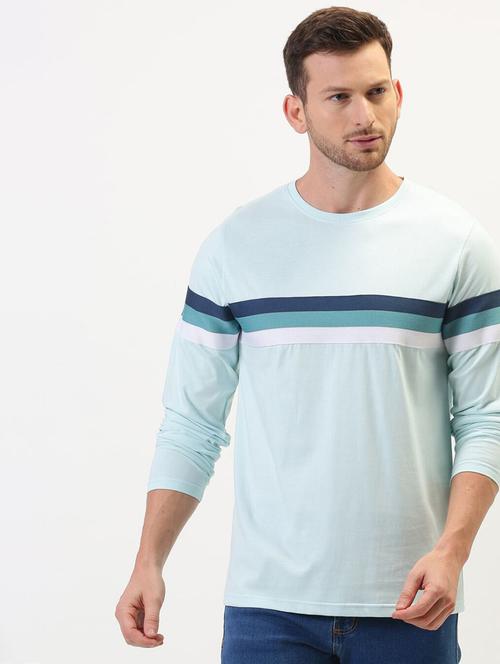 light blue cotton striped t-shirt - 20747787 - Very Small Image - 1