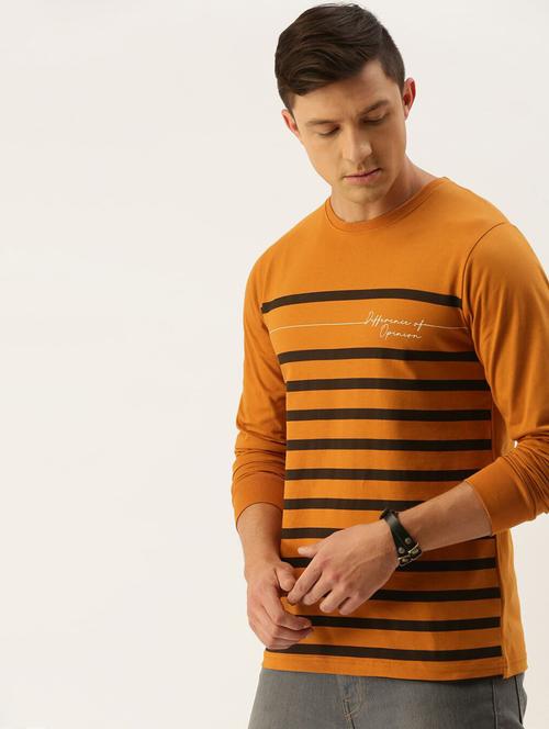 mustard striped long sleeve t-shirt - 20747823 - Very Small Image - 1