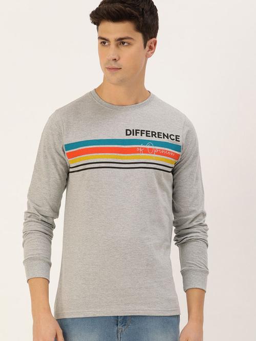 men stripes round neck regular t-shirt - 20747826 - Very Small Image - 1