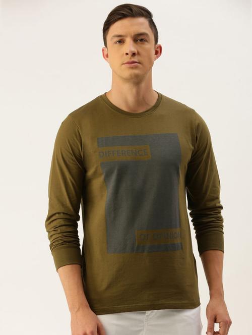 men front print cotton t-shirt - 20747856 - Very Small Image - 1