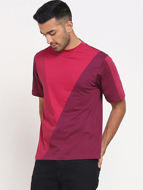 men color block short sleeve t-shirt - 20747965 - Very Small Image - 1