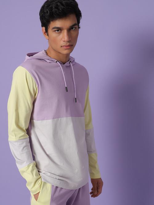 men color block hooded regular t-shirt - 20748248 - Very Small Image - 1