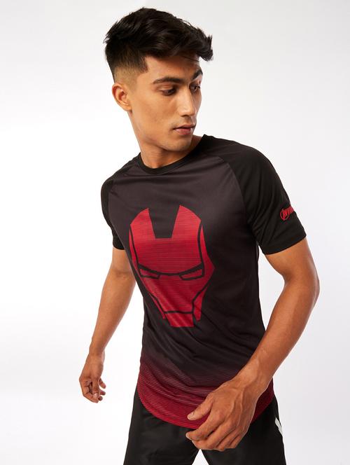 black polyester printed t-shirt - 20748330 - Very Small Image - 1