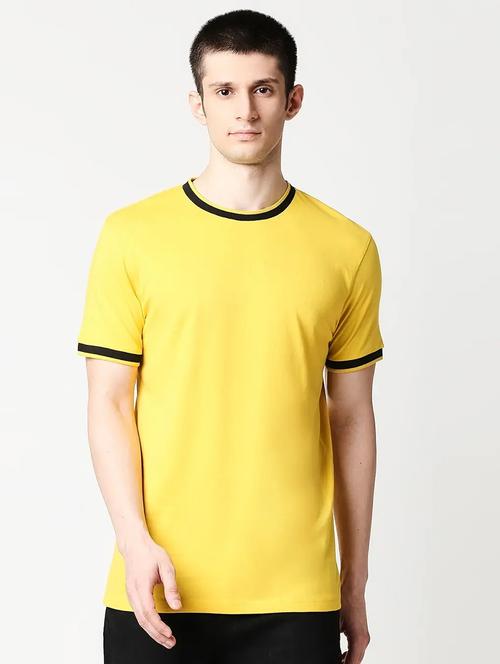 yellow cotton plain tshirt - 20748333 - Very Small Image - 1