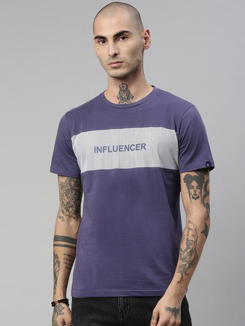 men front print cotton t-shirt - 20748420 - Very Small Image - 1