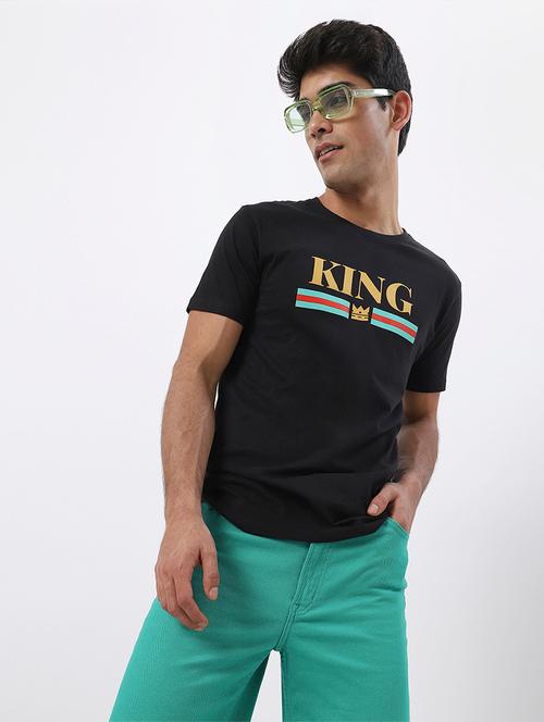 round neck chest printed t-shirt - 20748462 - Very Small Image - 1