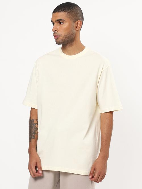off-white cotton blend plain t-shirt - 20748556 - Very Small Image - 1