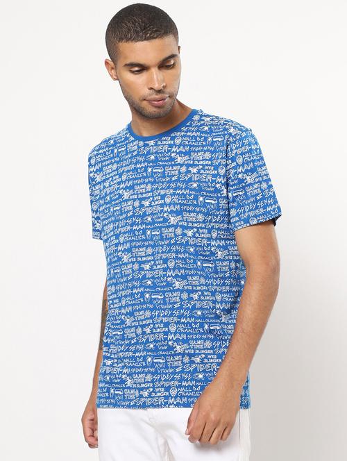 blue cotton blend t-shirt - 20748637 - Very Small Image - 1
