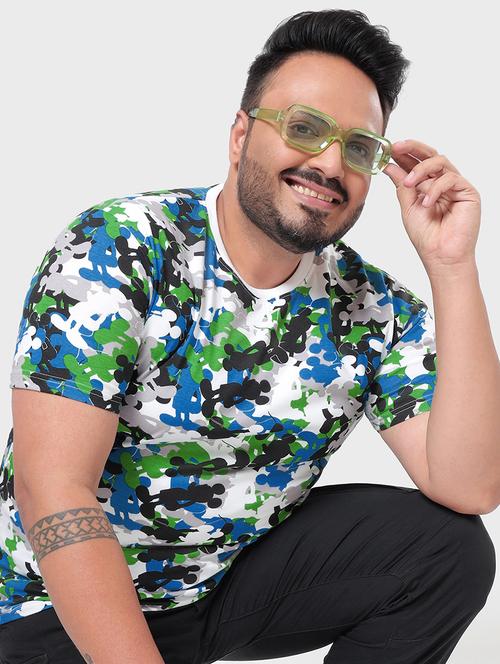 multicolored cotton blend printed t-shirt - 20748657 - Very Small Image - 1