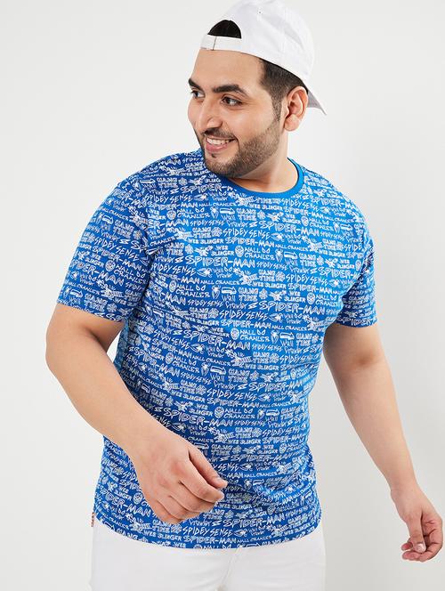blue cotton blend t-shirt - 20748659 - Very Small Image - 1