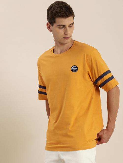 yellow cotton plain tshirt - 20748690 - Very Small Image - 1