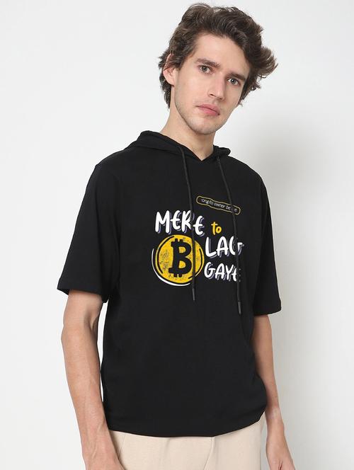hooded neck chest printed sweatshirt - 20748831 - Very Small Image - 1
