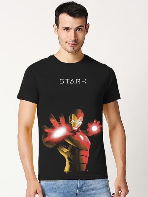 men front print cotton t-shirt - 20748999 - Very Small Image - 1