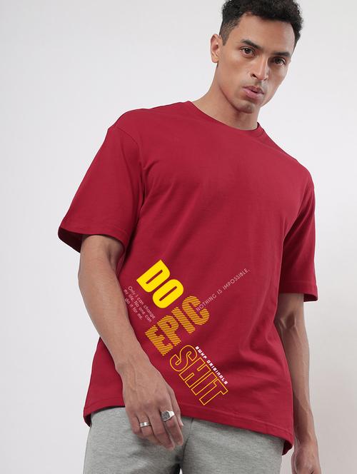red cotton printed t-shirt - 20749036 - Very Small Image - 1