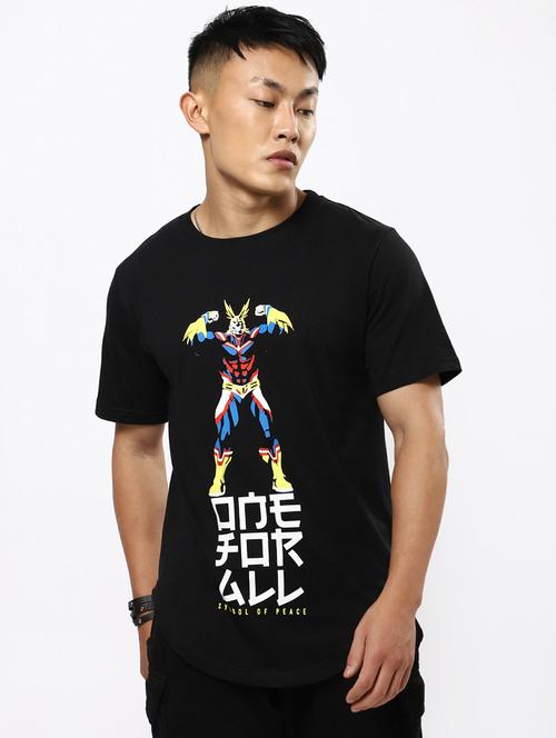 black cotton printed t-shirt - 20749178 - Very Small Image - 1