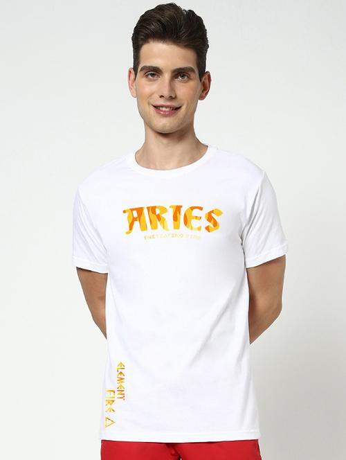 round neck chest printed t-shirt - 20749180 - Very Small Image - 1