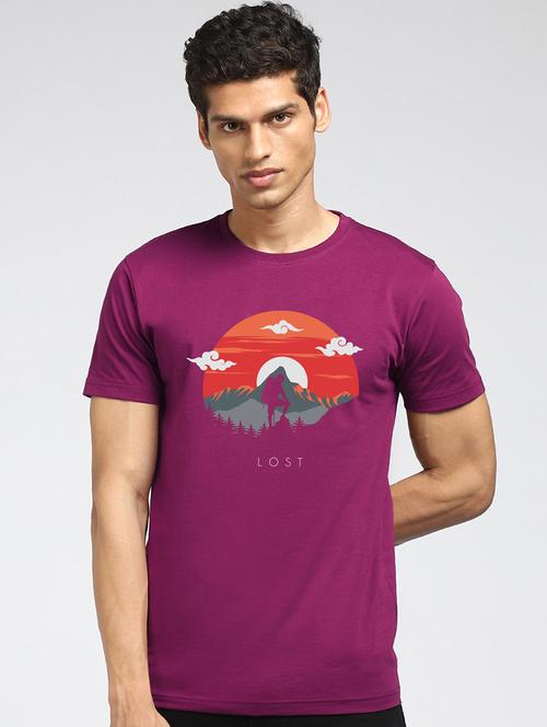 round neck chest printed t-shirt - 20749264 - Very Small Image - 1