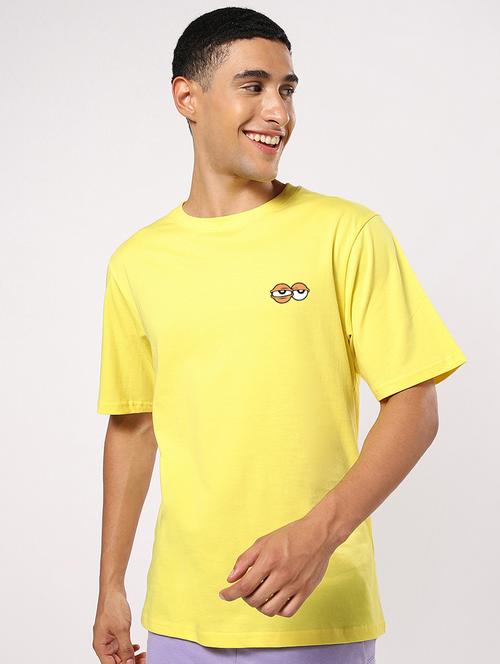 yellow cotton printed t-shirt - 20749284 - Very Small Image - 1