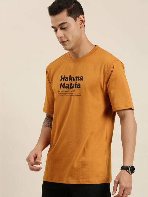 men front print cotton t-shirt - 20749404 - Very Small Image - 1