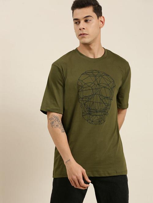 men front print cotton t-shirt - 20749405 - Very Small Image - 1