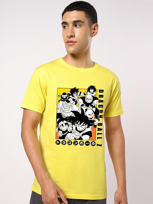 yellow cotton printed t-shirt - 20749482 - Very Small Image - 1