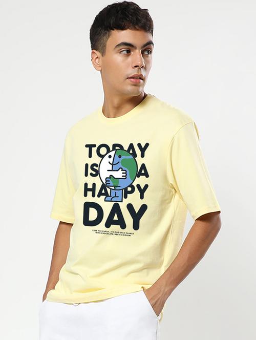 men front print cotton t-shirt - 20749495 - Very Small Image - 1
