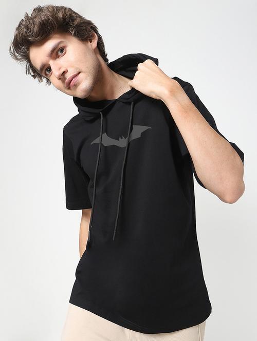 hooded neck chest printed sweatshirt - 20749545 - Very Small Image - 1