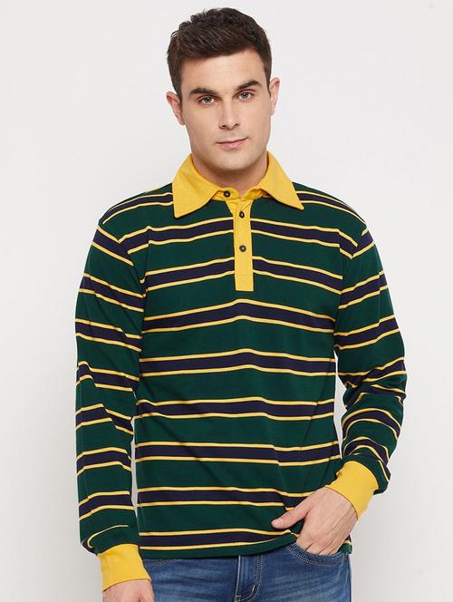 polo neck striped t-shirt - 20749561 - Very Small Image - 1