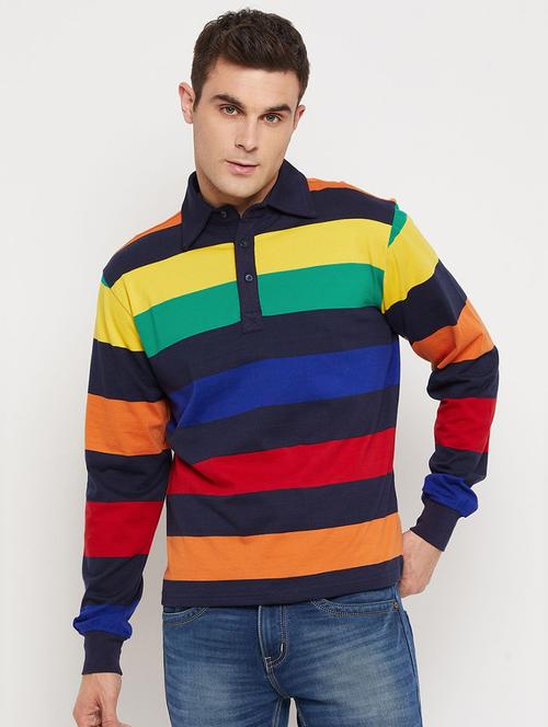 men color block round neck regular t-shirt - 20749562 - Very Small Image - 1