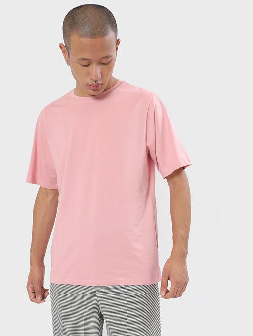 pink cotton plain tshirt - 20749685 - Very Small Image - 1