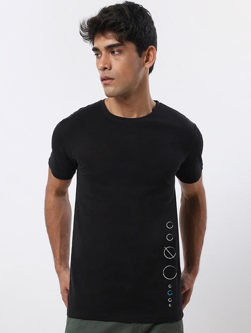 black cotton printed t-shirt - 20749713 - Very Small Image - 1
