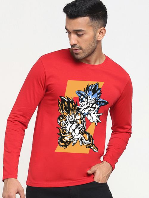 red cotton printed t-shirt - 20749763 - Very Small Image - 1