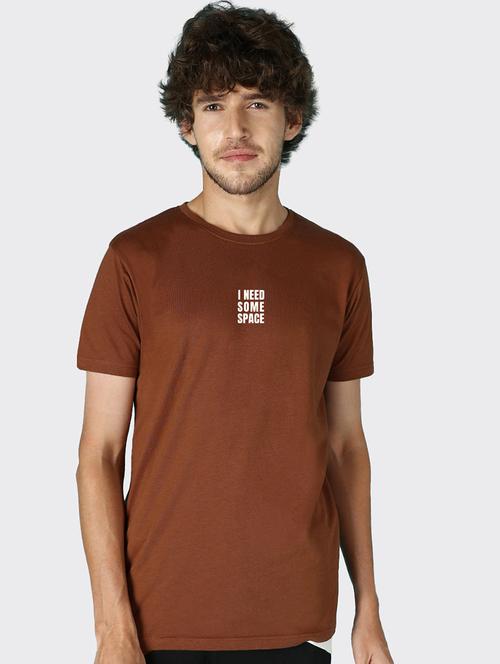 brown cotton blend t-shirt - 20749958 - Very Small Image - 1