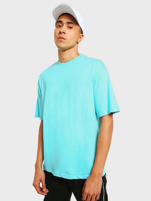 turquoise cotton plain tshirt - 20750037 - Very Small Image - 1