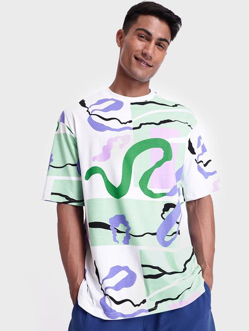 multicolored cotton printed t-shirt - 20750104 - Very Small Image - 1
