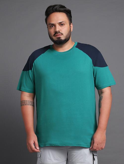 teal cotton blend t-shirt - 20750187 - Very Small Image - 1