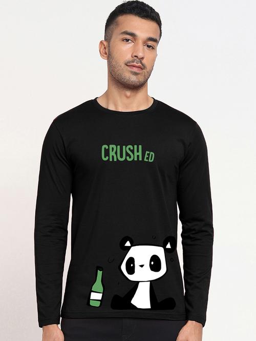 black cotton printed t-shirt - 20750327 - Very Small Image - 1