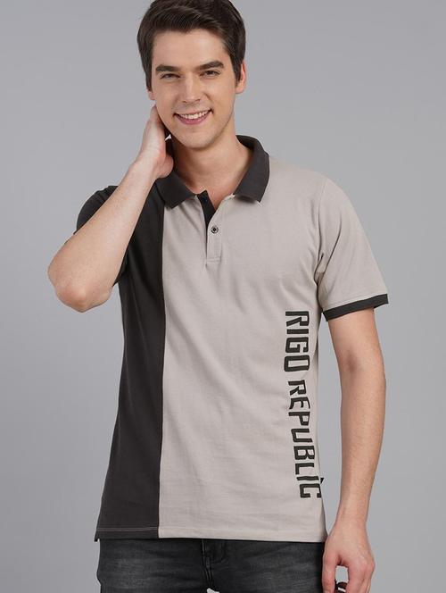 men color block short sleeve t-shirt - 20750355 - Very Small Image - 1