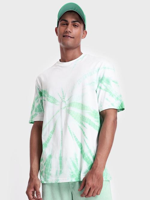 green tie & dye cotton t-shirt - 20750382 - Very Small Image - 1