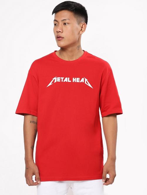 red cotton printed t-shirt - 20750497 - Very Small Image - 1