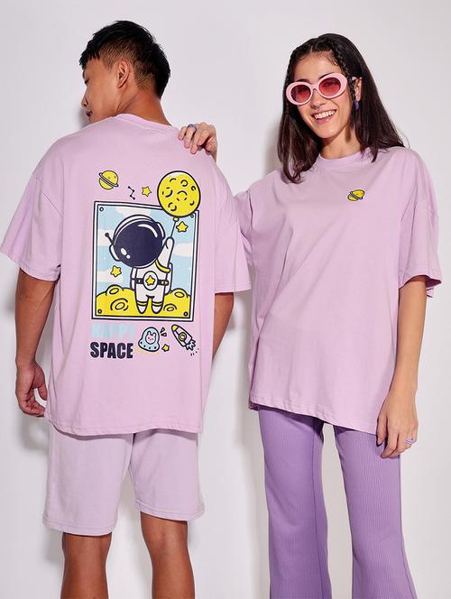 purple cotton graphic t-shirt - 20750591 - Very Small Image - 1