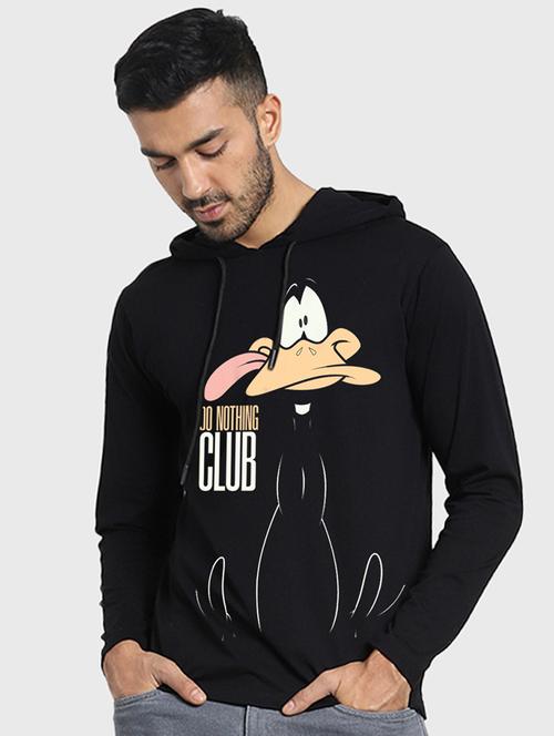 hooded neck graphic printed t-shirt - 20750623 - Very Small Image - 1