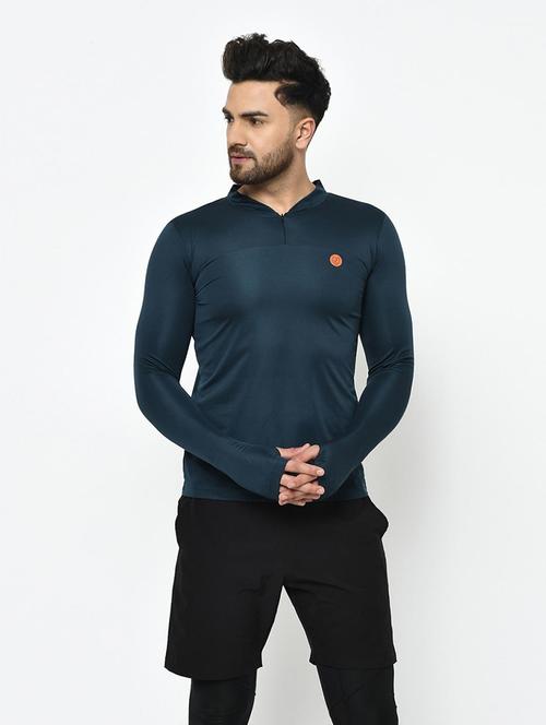navy blue polyester plain t-shirt - 20750665 - Very Small Image - 1